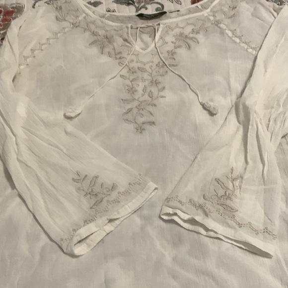 Eddie Bauer Boho gauze blouse - Picture 6 of 7